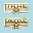 thumbnail image 2 of 2 Switch Plate Tags BEDROOM Name Signs Labels Lacquered Brass Traditional Engraved Wall Light Switch Cover Labels | Renovators Supply, 2 of 2