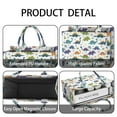 thumbnail image 4 of Large Capacity Tote Bag,White Dinosaurs Flowers Eggs Pattern Handbag Fashion Luxury Tote Bag,15.7"x13"x 5.1" Inches,Laptop Compatible, 4 of 6