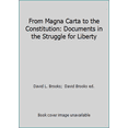 thumbnail image 1 of Pre-Owned From Magna Carta to the Constitution: Documents in the Struggle for Liberty (Paperback) 093007307X 9780930073077, 1 of 1