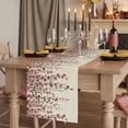 thumbnail image 2 of Table Runners 90 Inches Long Dress Scarves, Brown Eucalyptus Leaves Farmhouse Coffee/Dining/Kitchen Table Runner for Living Room, Spring Leaves Plants Country Beige 13x90 Inch, 2 of 9