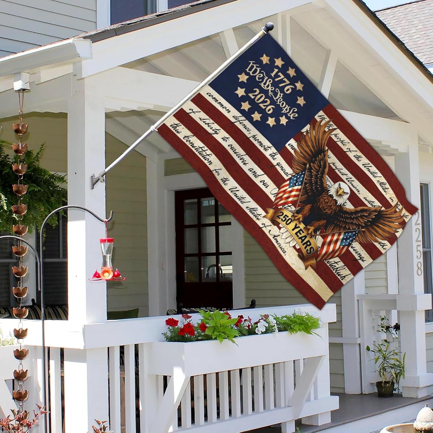 3Ply Double Sided 3x5 FT 250 Year American Anniversary Flag 250th Anniversary USA Patriotic Betsy Ross We The People 1776 Flag for Outside 4th of July Decorations