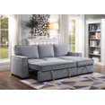 thumbnail image 2 of Topline Home Furnishings Canapé-lit gris clair avec chaise, 2 of 2