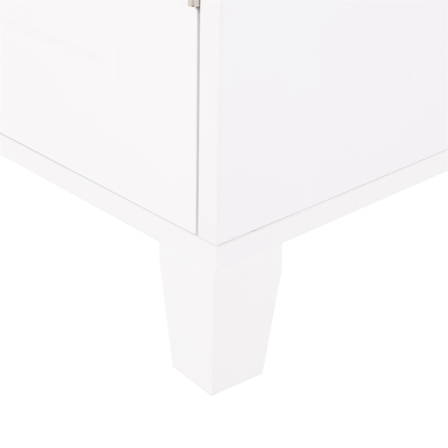 Kadyn MDF Bathroom Storage Cabinet, Floor Storage Cabinet with Double Door, Accent Storage Cabinet for Kitchen, White