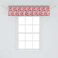 thumbnail image 2 of Ambesonne Floral Window Valance, European Polish Flower Art, 42" x 12", Vermilion Charcoal Grey, 2 of 3