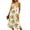 Yellow, variant on Patlollav Womens Plus Size Fashion V-Neck Sleeveless Zipper Print Print Mid Claf Dresses+Belt