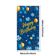 thumbnail image 3 of Blue and Gold Themed Happy Birthday Banner with Balloons Gifts and Stars Background Party Decoration Birthday Party Supplies Photography Props Backdrop Decor, 3 of 7