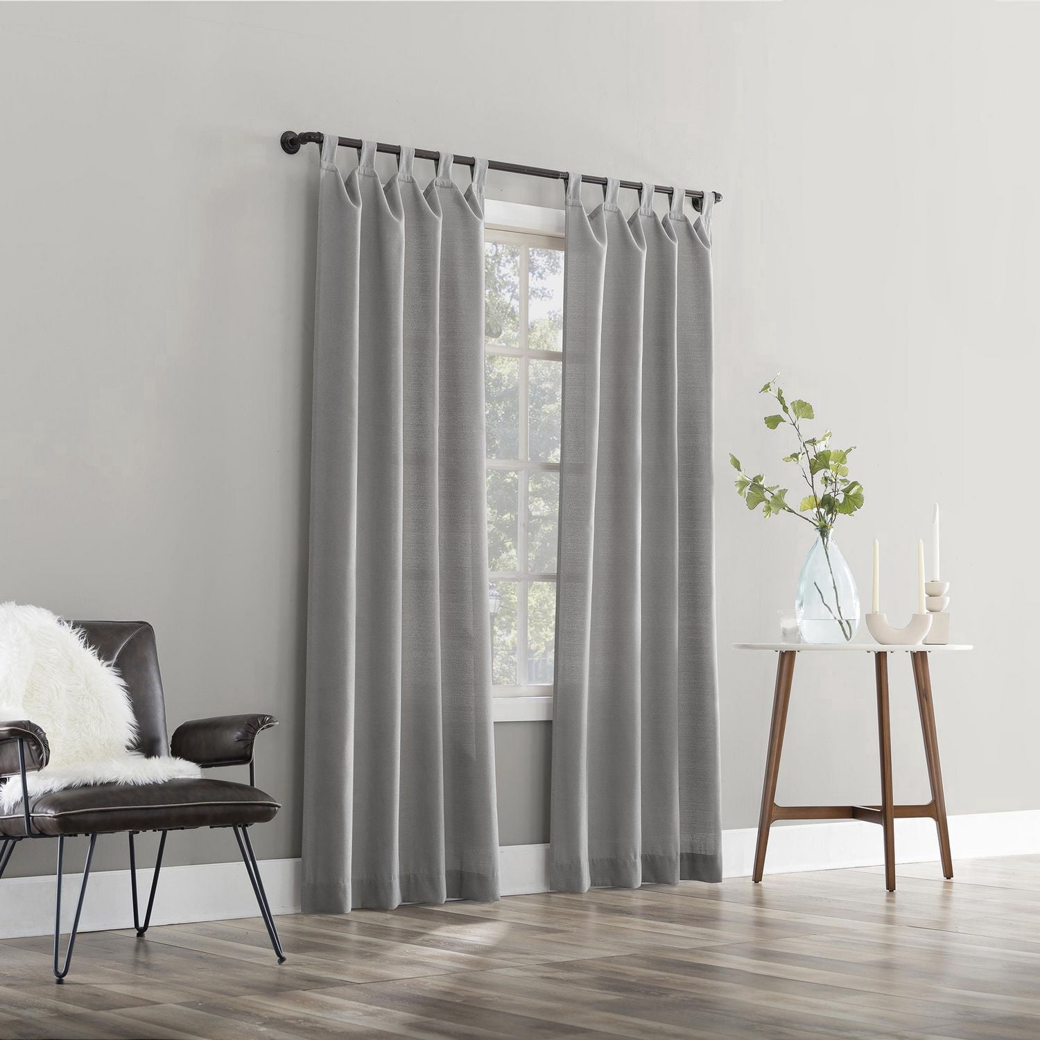 Paquet de 2 panneaux rideau semi-transparents à languettes Jensen Mainstays