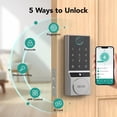 thumbnail image 4 of Devo Smart Lock, Cerradura de puerta con código, Cerradura de puerta de entrada sin llave, Cerraduras inteligentes para puerta de entrada, Cerradura de cerrojo inteligente con aplicación remota, tecla, 4 of 5