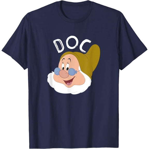 Snow White & The Seven Dwarfs Doc Face DTG Print Unisex T-Shirt