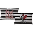 thumbnail image 1 of Ensemble de 2 Housses de Coussin de la Saint-Valentin Rayées Rouges et Noires à Carreaux Buffalo Rectangulaires/taille Housse de Coussin Cadeau Romantique de Ferme Citation d'Amour Décorations Maison Taies d'Oreiller 12 Pouces20 Pouces (12 Pouces20 Pouces), 1 of 6