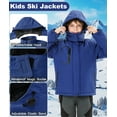 thumbnail image 5 of Lavenicole Kids Boys Winter Ski Jacket Fleece Lined Windproof Waterproof Jackets Removable Hood, 5 of 6