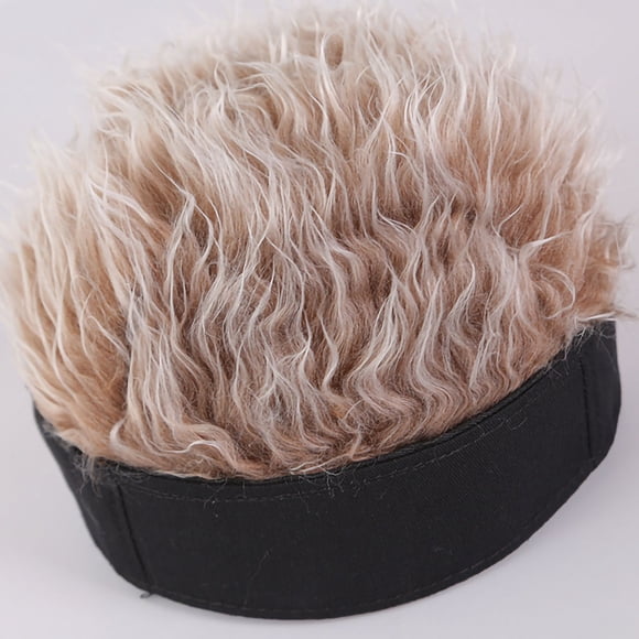 Gorro de pelo falso BuyWeekMX diadema peluca hombre algodón visera