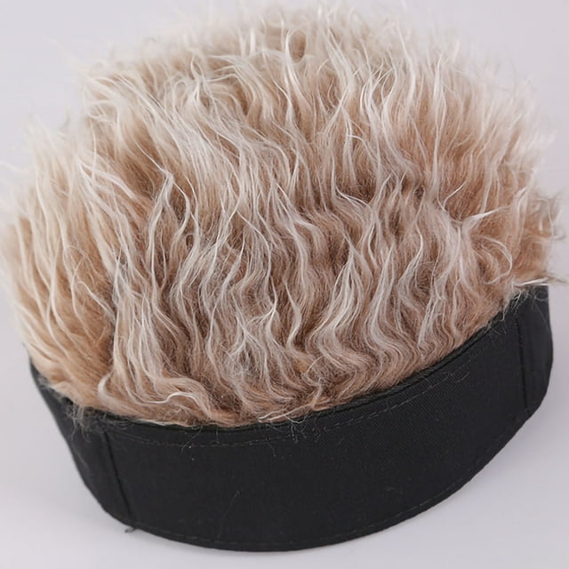 Gorro de pelo falso BuyWeekMX diadema peluca hombre algodón visera