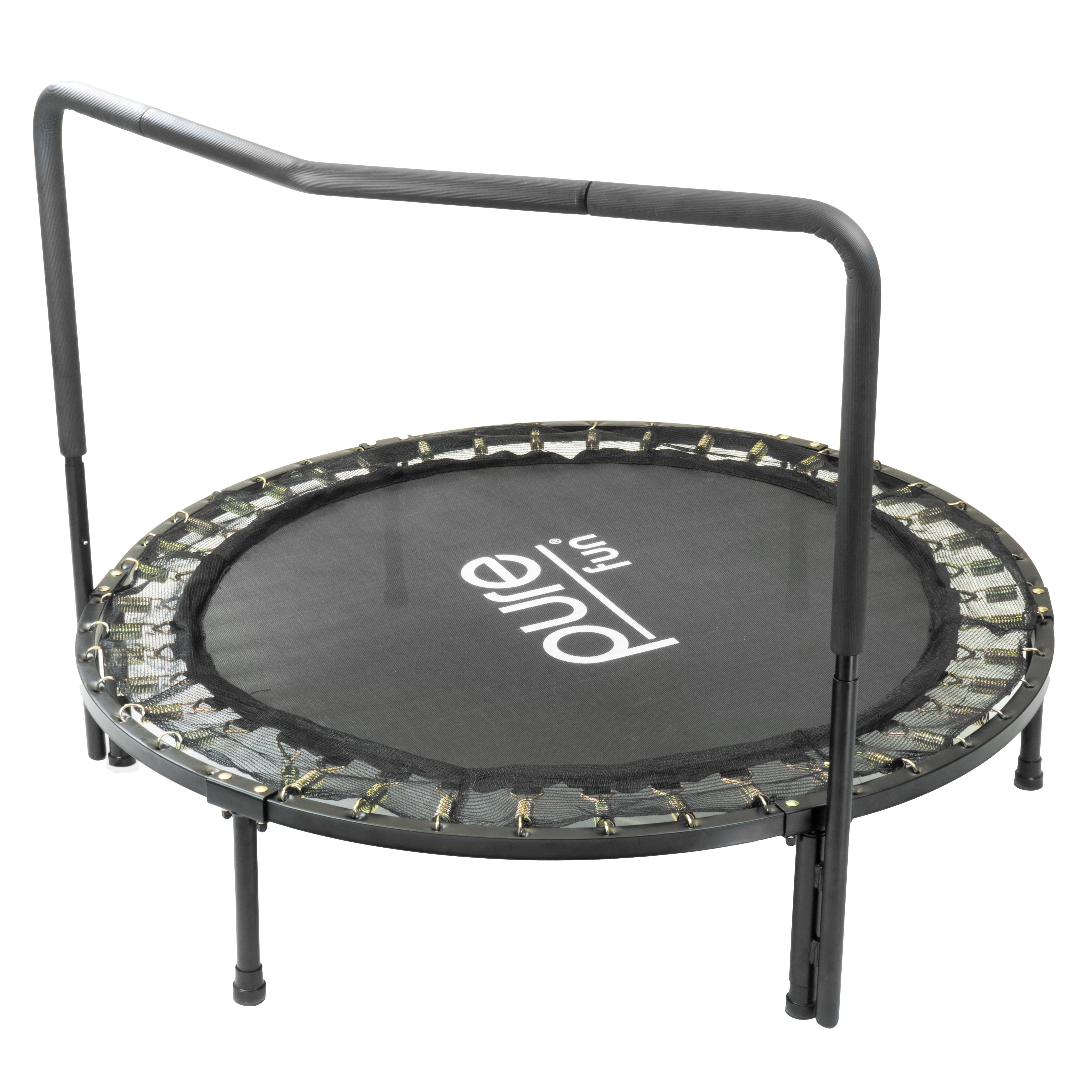 Pure Fun Super Jumper Kids 48-Inch Trampoline with Handrail, Pink, 100lb Weight Limit