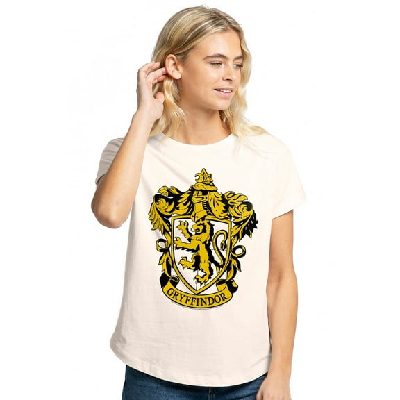 Harry Potter Gryffindor Crest Women's Graphic T-Shirt Rolled Sleeve Tee