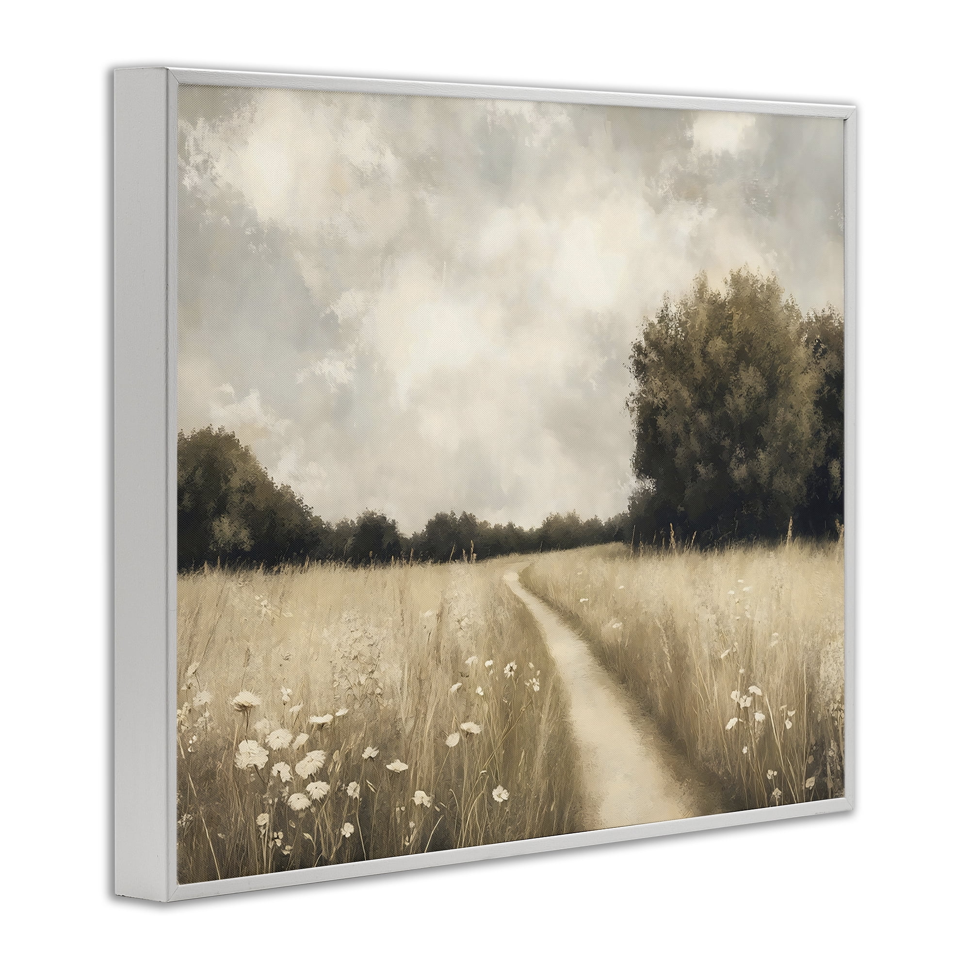 Stupell Industries Journey Through Wildflowers in Meadow White Framed Giclee Art, design by Creative Studio