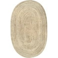 thumbnail image 2 of Authentic Jute Rug Natural Jute Oval Indian Braided Rag Rug Oval Floor Rug indian Handwoven Solid Area Rugs, 2 of 2