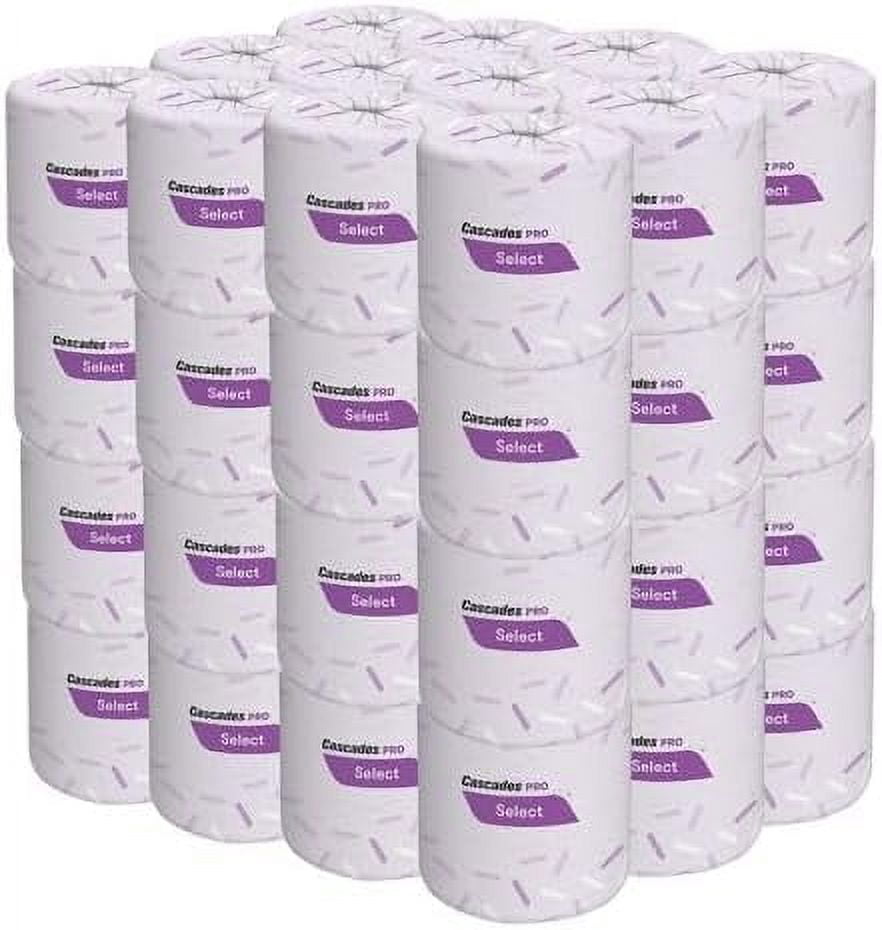 Cascades Pro Standard 2-Ply White Bathroom Tissue, 48 Rolls of 420 Sheets Each, 100% Recycled, Septic Safe