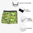 thumbnail image 3 of Sikiie Cute Green Frog Print Men's Boxer Briefs, Elastic Waistband Boxer Briefs Leggings-Small, 3 of 5
