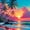 Colorful 3, variant on jejeloiu Silhouette Beach Sunset Full Size Comforter Sets For Girls,Palm Tree Print Bedding Comforter Set,Orange Black,Black Reversible,3pcs,1 Comforter and 2 Pillowcases