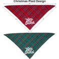 thumbnail image 4 of 2 Pack Dog Bandana Christmas Red Green Plaid Dog Scarf Triangle Bibs Kerchief Dog Christmas Accessories Christmas Bandanas for Small Medium Large Dogs Pets (Style 2), 4 of 5