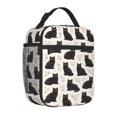 thumbnail image 2 of Floral Black Cat Lunch Bag Portable Thermal Lunch Box for Men and Women, 2 of 6
