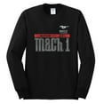 thumbnail image 2 of Wild Bobby, Ford Mustang 50 Years Logo Mach 1 Classic Emblem, Cars and Trucks, Men Long Sleeve Shirt, Black, Small, 2 of 4