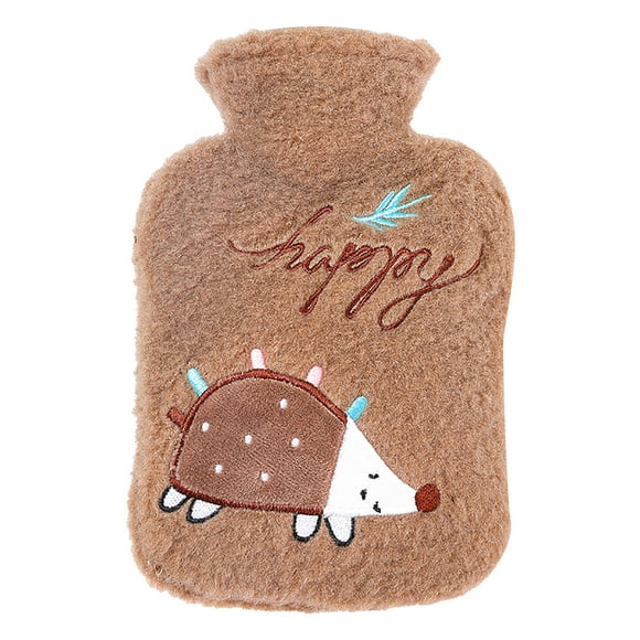 1000ML Rubber Hot Water Bottle Heated & Refreezable Hot & Cold Pack With Knit Lid Hot Water Bottle Cartoon Pattern Microwave Body Warmers
