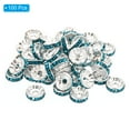thumbnail image 3 of Unique Bargains 10mm Spacer Beads, 100pcs Bead Spacers Rhinestone Round Bulk Beads for Jewelry Making, Blue, 3 of 5