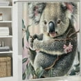 thumbnail image 6 of Autua Koala Bear Tree Branch Flowers Shower Curtain Set with Hooks 100% Polyester Home Bathroom Decoration 60"x72, 6 of 7