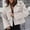 White, variant on DYTTDG Women's Winter Short Coat Casual Solid Color Button Lapel Cardigan Loose Jacket Great Gifts for Less
