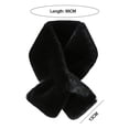 thumbnail image 5 of dianhelloya Female Winter Faux Rabbit Fur Scarf Solid Color Thickened Plush Girls Scarf Evening Dress Furry Neck Collar Christmas Gift Black, 5 of 7