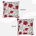 thumbnail image 3 of Bingfone Leaves And Anemone Linen Throw Pillow Covers Cushion Case Pocket Button Vintage Farmhouse Pillowcase for Sofa Couch Bed 16"x16", 3 of 9