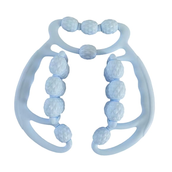 Masajeador de 24 ruedas con puntos de presión, relajante muscular portátil, resistente para piernas, ideal para ejercicios en interiores y deportes. azul