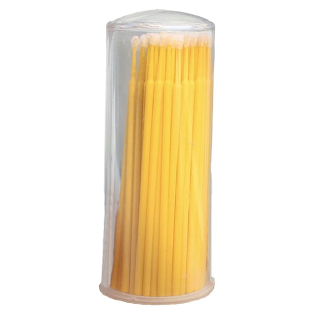 100x hisopo de para pestañas, varilla de limpieza desechable, herramientas de maquillaje, micro cepillos para extensión de pestañas, modificac Cabeza de 96x21 mm