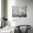 thumbnail image 4 of Wall Art - Black Frame Canvas Wall Decor - Flower Picture Artwork for Wall - Large Paintings for Living Room Brown Background Bedroom Office Plum Prints, 4 of 6