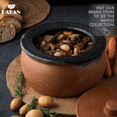 thumbnail image 6 of Hakan Efes Clay Pot with Lid, Clay Pot for Cooking, Unglazed Twice Baked Terracotta Traditional Casserole for Stovetop, Midi, 3 qts, 6 of 10
