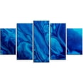 thumbnail image 1 of Design Art Dark Blue Acrylic Paint  Canvas Print, 1 of 3