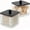 black, variant on Qtip Holder for Bathroom - Walnut Wood Lid Acrylic Cotton Swab Dispenser, Clear Apothecary Jar for Cotton Balls, Pads, Flossers, Farmhouse Vanity Storage Organizer (2 pack)