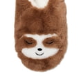 thumbnail image 2 of Fuzzy Babba Women's Embroidered Sloth Slipper Socks, 1-Pack, 2 of 3
