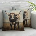 thumbnail image 3 of Orinice Cow Graphic Decorative Pillow Cover for Home Decor, Cotton Linen Cushion Case 1PC 12x12in, 3 of 5