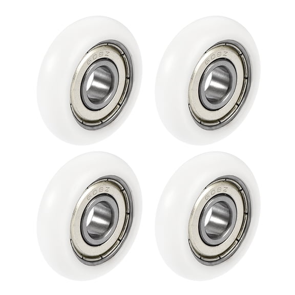 8x30x8.5mm Double Metal Shielded (GCr15) Chrome Steel Guide Pulley Rail Ball Bearings 4 Pack
