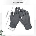 thumbnail image 2 of 1 Pair Soft Women's Winter Touch Screen Gloves,Unisex Touch Screen Winter Gloves for Smartphones and Tablets,Elastic Cuff Thermal Knit Warm Gloves for Man Women Cold Weather Gifts,Grey,3.14x8.26", 2 of 4