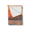 thumbnail image 2 of Seaside Soft Flannel Fleece Throw Blanket, Couples Chairs on Sandy Beach Colorful Sky Scenery Nature Picture, Cozy Plush for Indoor and Outdoor Use, 70" x 90", Orange Red Grey, by Ambesonne, 2 of 5