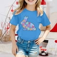 thumbnail image 2 of Shirts for Teens Girls Easter Day Cartoon Print Short Sleeve T Shirt Top Comfortable T Shirt for Boys and Girls,Sky Blue,8-9 Years, 2 of 4