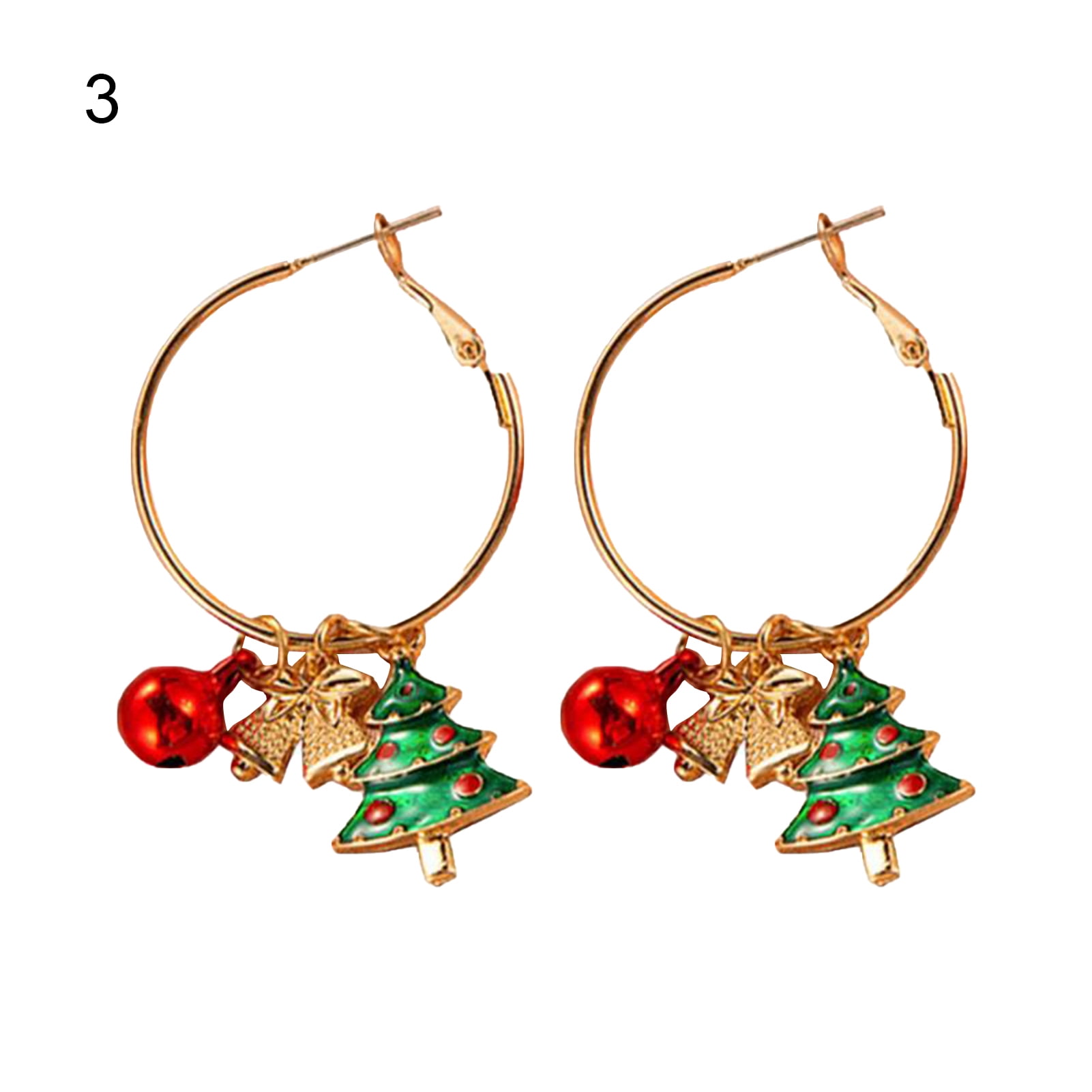 Christmas shop hoop earrings