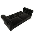 thumbnail image 5 of DHP Felix Chesterfield Coil Sofa Futon, Black Velvet, 5 of 18