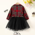 thumbnail image 3 of Younger Tree Little Girl Buffalo Plaid Tutu Skirt Party Princess Dress Christmas Clothes Outfits for 7-8T, 3 of 7