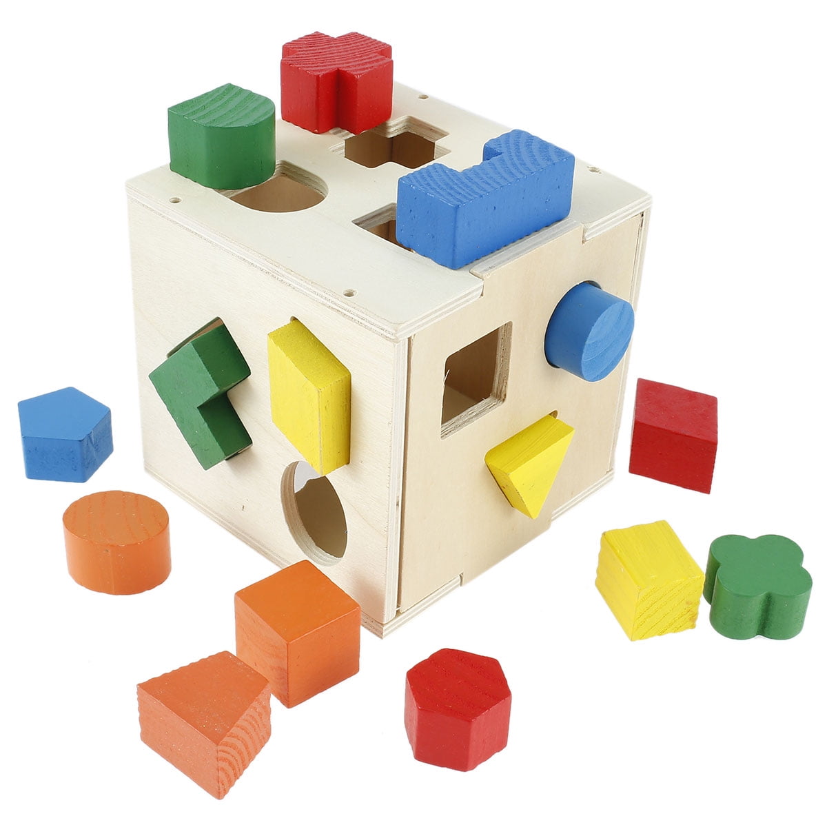 Toddler Wooden Shape Sorter Educational Geometric Puzzle Board Blocks Toy Z 
