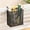 Black, variant on JZCHUNTOY Square Hanging Storage Basket, 1.18 Inch Hook Office Desk Caddy, Hanging Pen Holder Organizer, Metal Edge Durable Storage Box for Office Desk, Kitchen Cabinet, Bathroom Shelf
